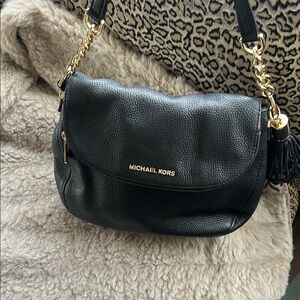 Michael Kors Black Leather Shoulder Bag